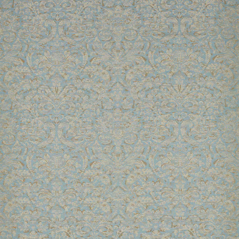 333392 Knole Damask Suffolk Damasks and Stripes Stockholm Blue Fabric by Zoffany