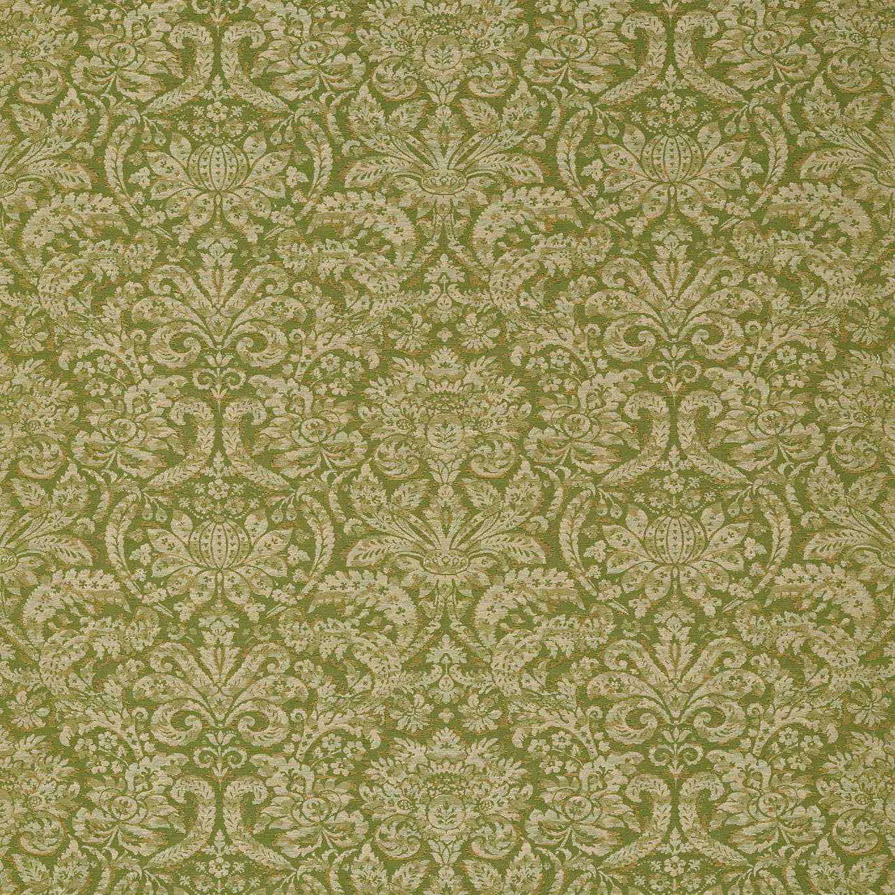 333393 Knole Damask Suffolk Damasks and Stripes Evergreen Fabric by Zoffany