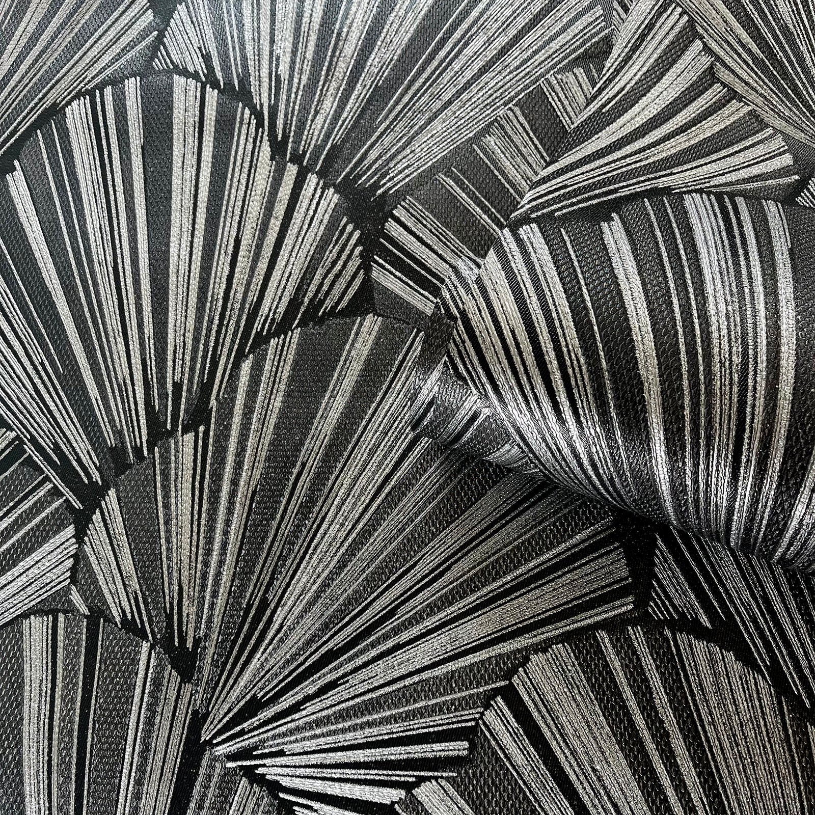 GB 33340 Allegra Geometric Black Wallpaper by Belgravia