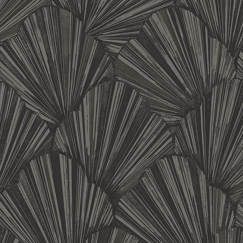 GB 33340 Allegra Geometric Black Wallpaper by Belgravia