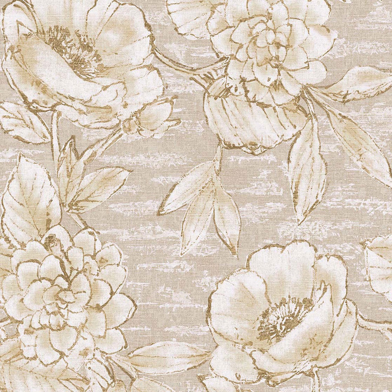 333410 Rustic Floral Emerald Beige and Sand Wallpaper by Eijffinger