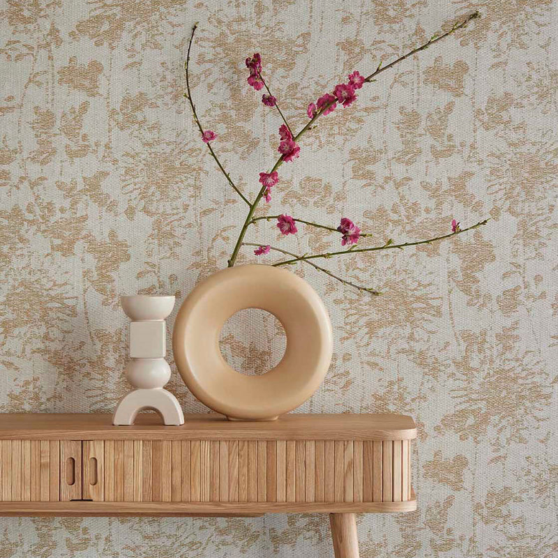 333420 Floral Mist Emerald White and Cream Wallpaper by Eijffinger