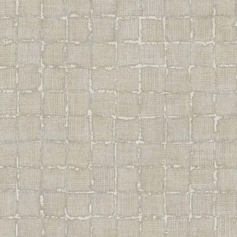 333451 Rustic Check Emerald Beige and Sand Wallpaper by Eijffinger