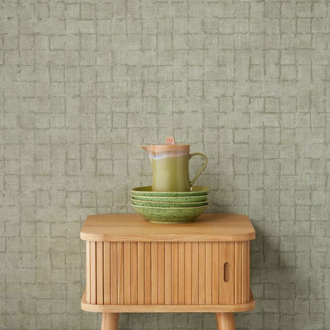 333454 Rustic Check Emerald Green Wallpaper by Eijffinger