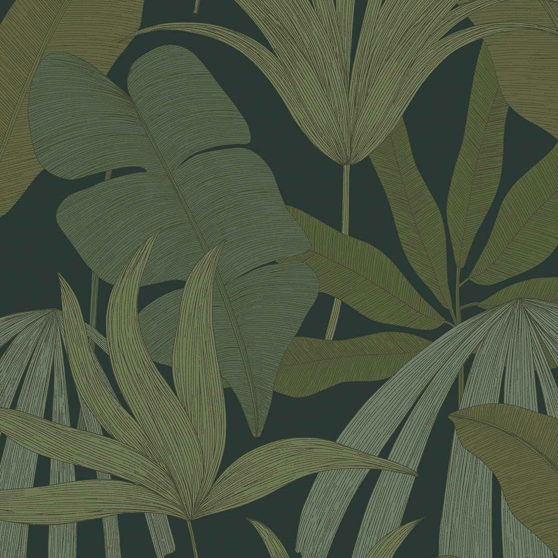 333500 Tropical Palm Green Festival Wallpaper by Eijffinger