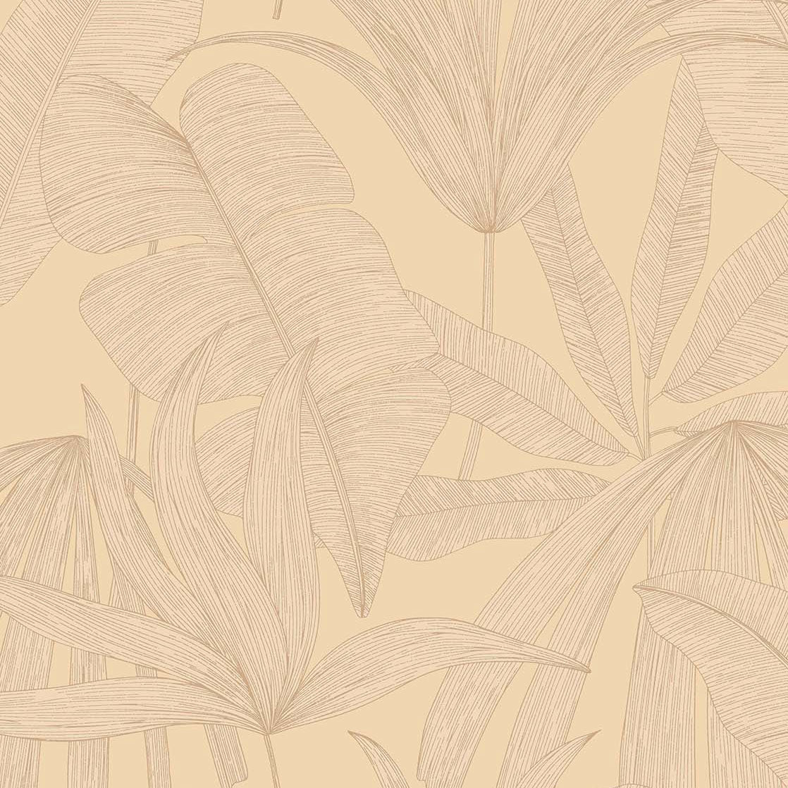 333512 Tropical Leaf Ochre Festival Wallpaper by Eijffinger
