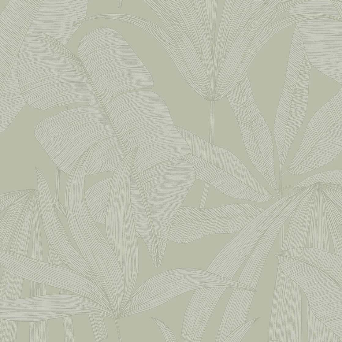 333514 Tropical Leaf Pastel Green Festival Wallpaper by Eijffinger