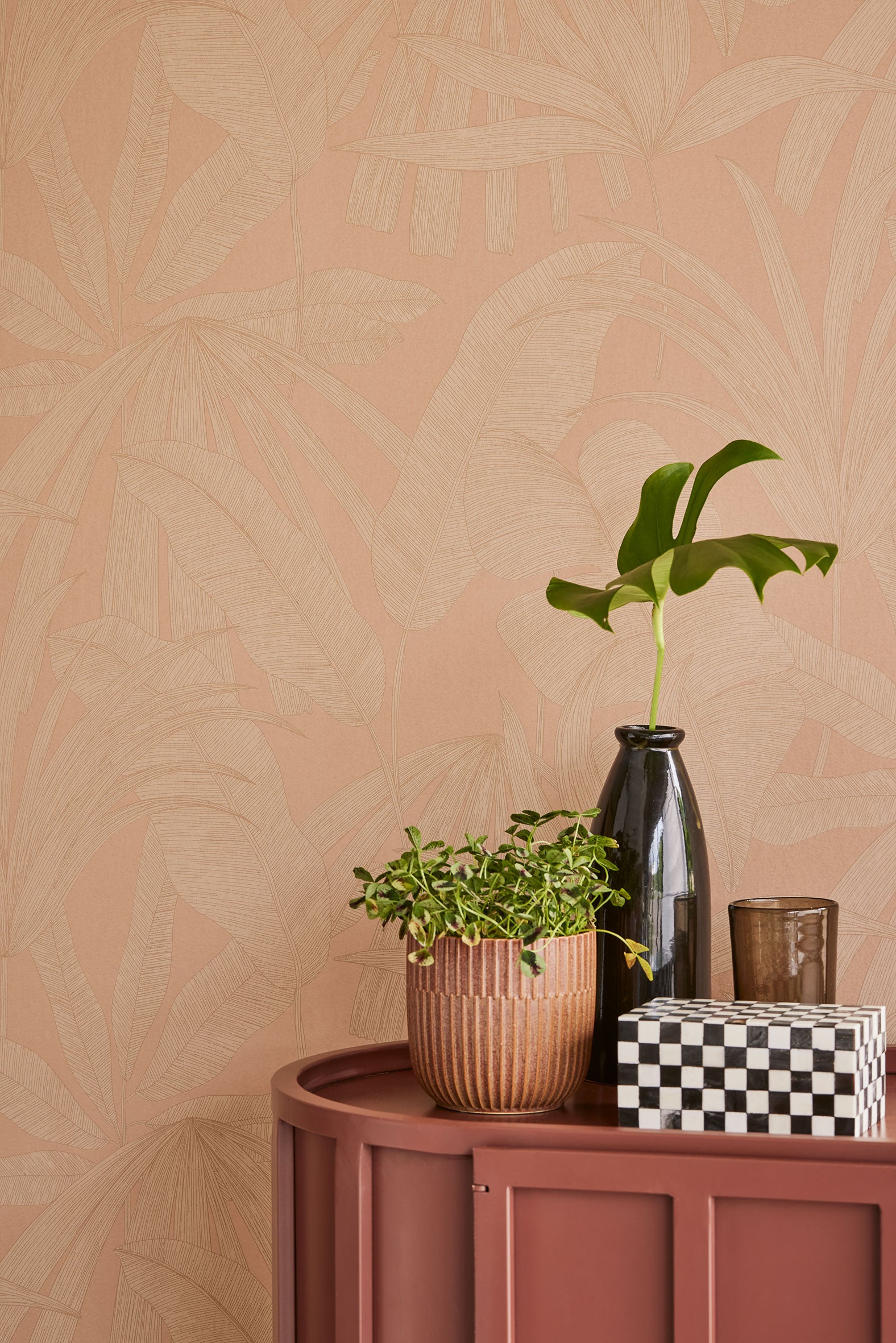 Tropical Leaf Pink Festival Wallpaper by Eijffinger