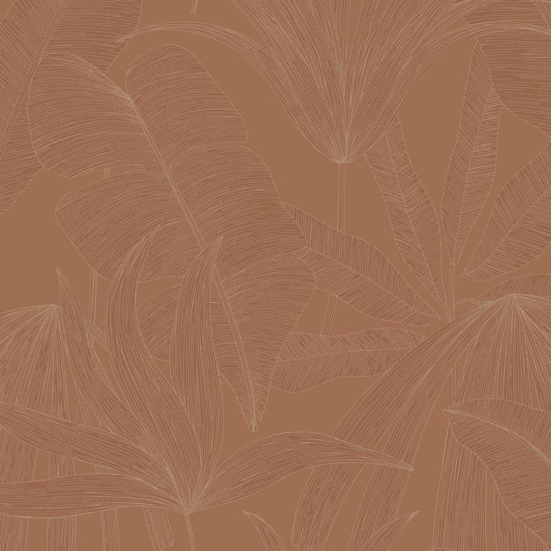 333516 Tropical Leaf Terracotta Festival Wallpaper by Eijffinger