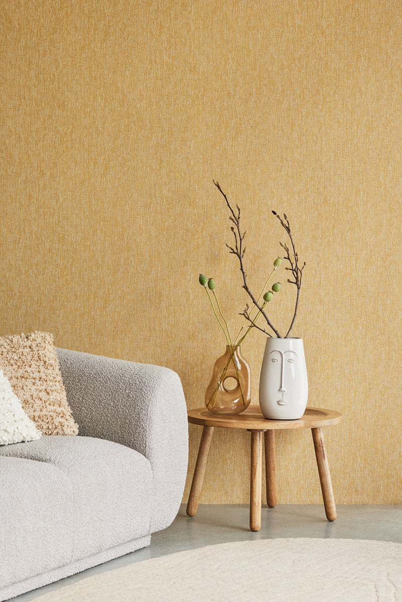 333532 Canvas Ochre Festival Wallpaper by Eijffinger