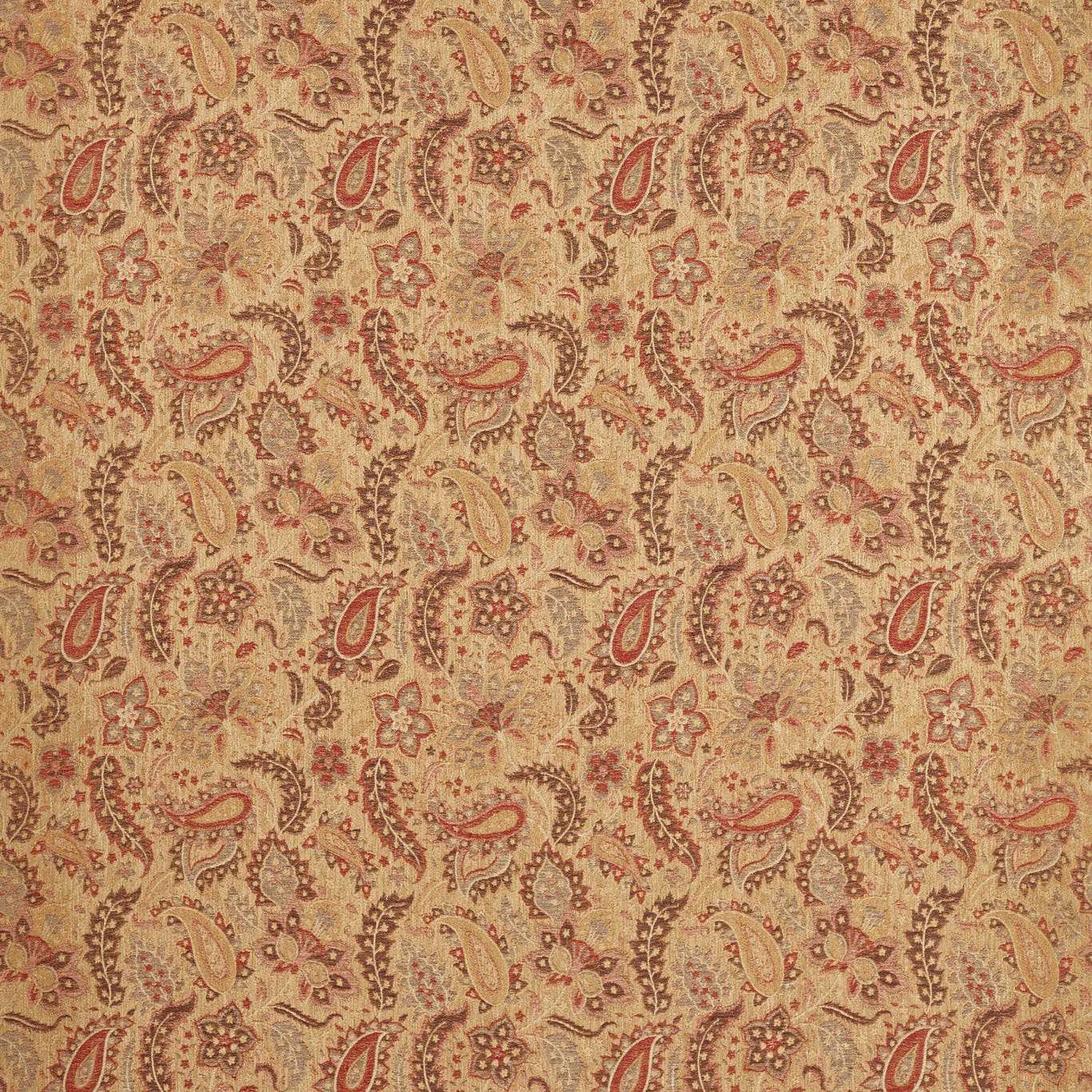 333538 Caserta Paisley Rare Textiles Antique Gold Fabric by Zoffany