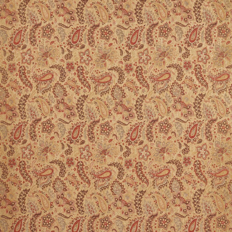333538 Caserta Paisley Rare Textiles Antique Gold Fabric by Zoffany