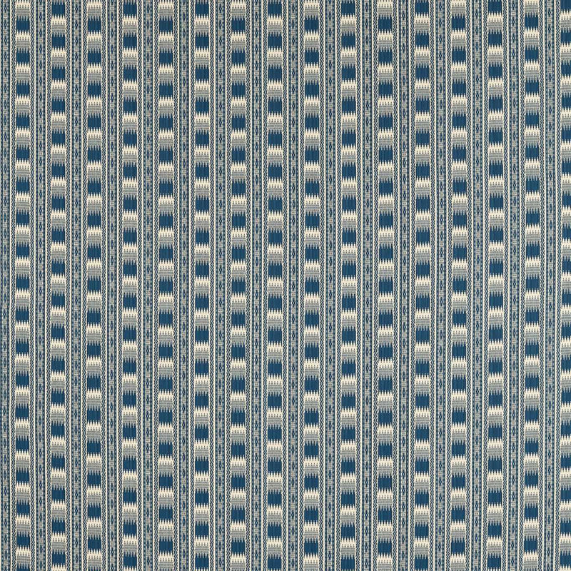 333541 Kasuri Stripe Rare Textiles Mazarine Blue Fabric by Zoffany