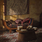 333543 Marquetry Trellis Rare Textiles Venetian Red Fabric by Zoffany