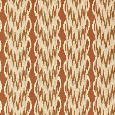 Embroidered Ikat Stripe Rare Textiles Amber Fabric by Zoffany