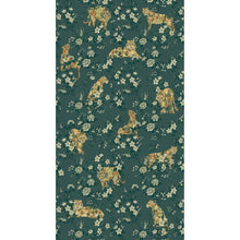 333553 Floral Felines Green Festival Mural by Eijffinger