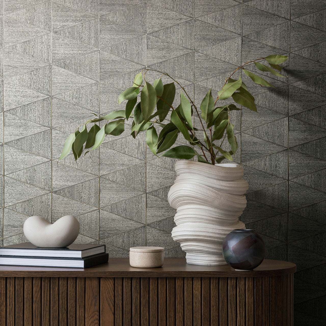 33355 The Woods and Wicker Silver Grey Wallpaper By Galerie