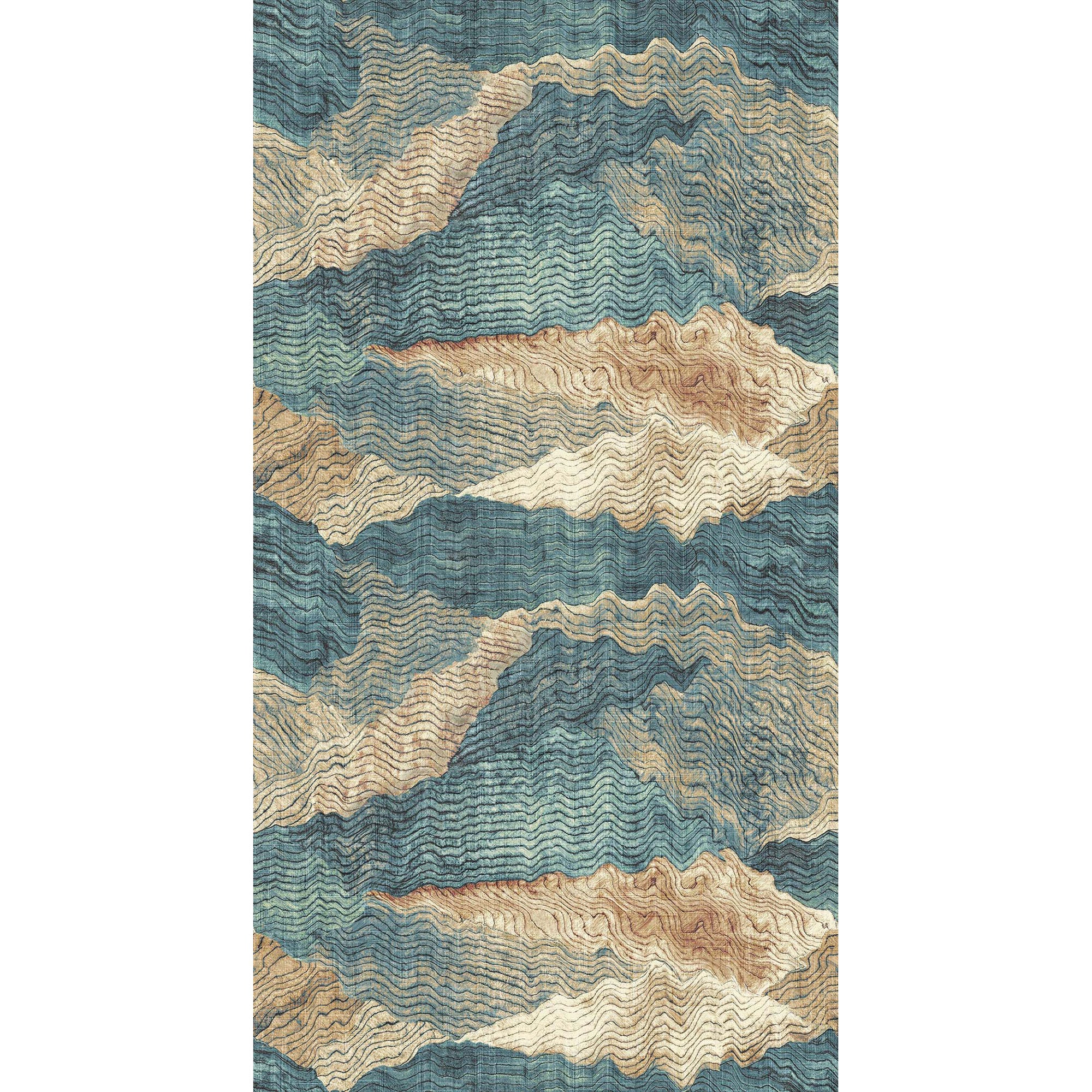 333560 Abstract Waves Blue Festival Mural by Eijffinger