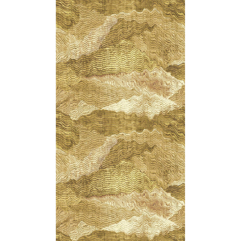 333562 Abstract Waves Ochre Festival Mural by Eijffinger