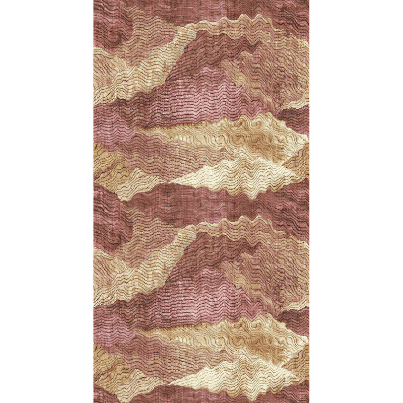 333563 Abstract Waves Red Festival Mural by Eijffinger