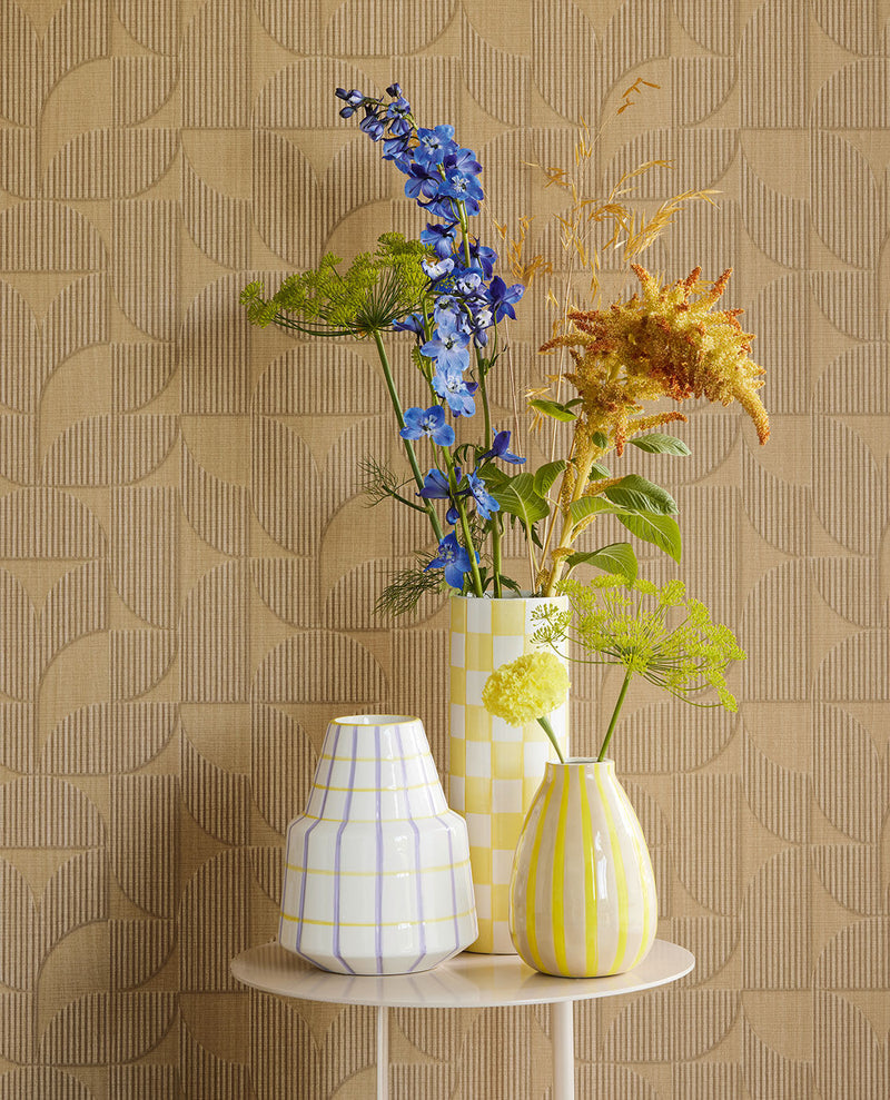 333601 Striped Arches Sand Wallpaper by Eijffinger