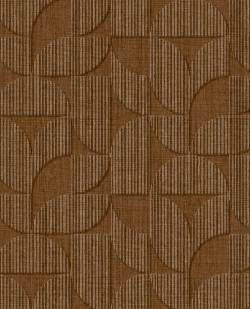 333602 Striped Arches Chestnut Wallpaper by Eijffinger