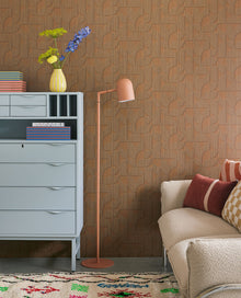 333602 Striped Arches Chestnut Wallpaper by Eijffinger