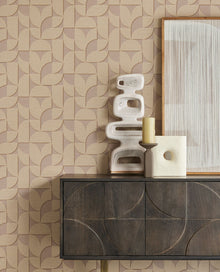 333611 Geometric Arches Rose Wallpaper by Eijffinger