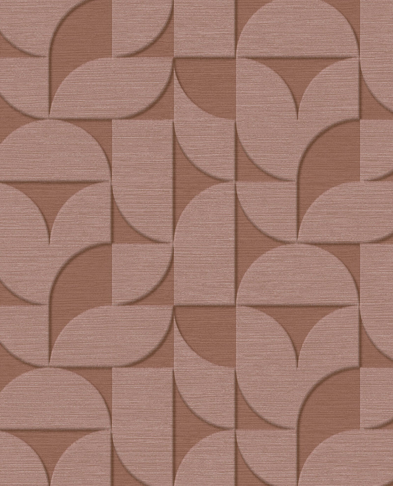 333613 Geometric Arches Terracotta Wallpaper by Eijffinger