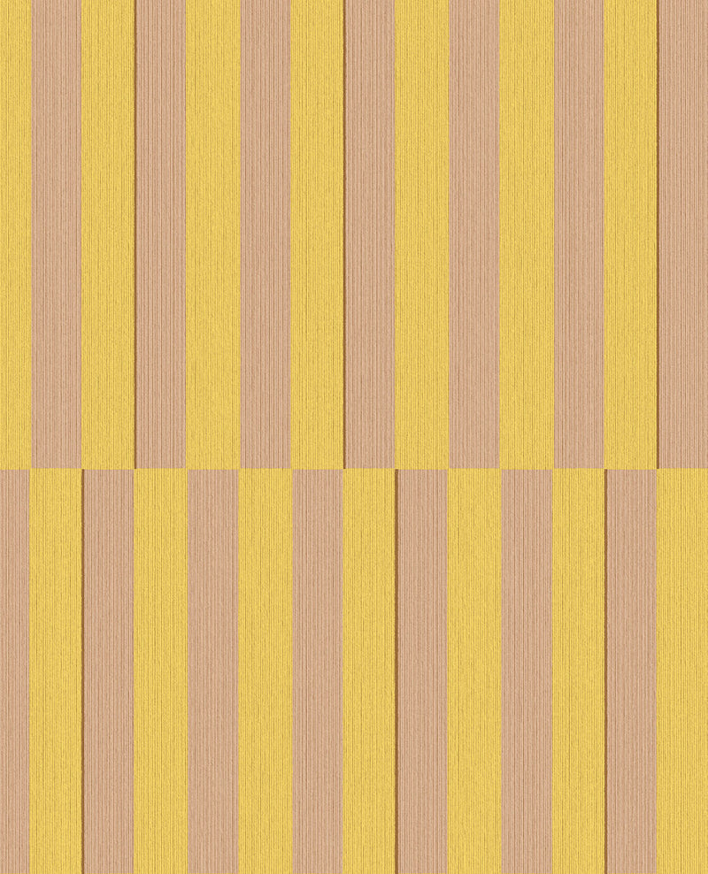 333621 Offset Stripe Yellow/Peach Wallpaper by Eijffinger