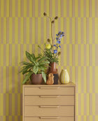 333621 Offset Stripe Yellow/Peach Wallpaper by Eijffinger
