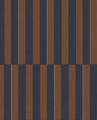 333622 Offset Stripe Brown/Indigo Wallpaper by Eijffinger