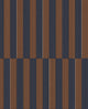 Offset Stripe Brown/Indigo Revive Wallpaper by Eijffinger