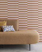 333624 Offset Stripe Pink/Brown Wallpaper by Eijffinger