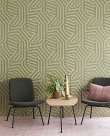 333632 Abstract Stripe Sage Wallpaper by Eijffinger