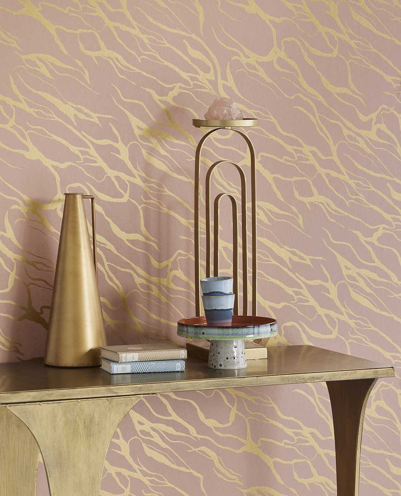333642 Abstract Lines Blush Wallpaper by Eijffinger