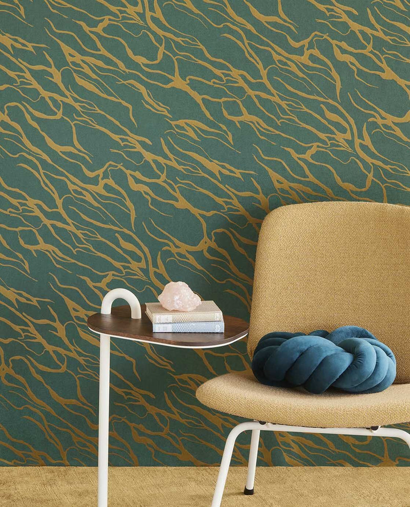 333644 Abstract Lines Pine Wallpaper by Eijffinger