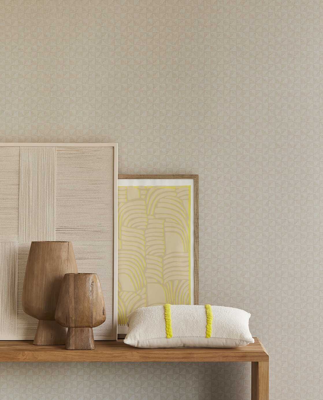 333650 Abstract Check Blush Wallpaper by Eijffinger