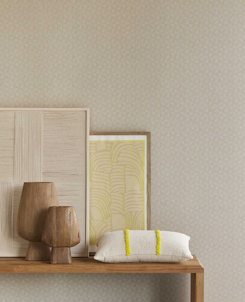 333650 Abstract Check Blush Wallpaper by Eijffinger