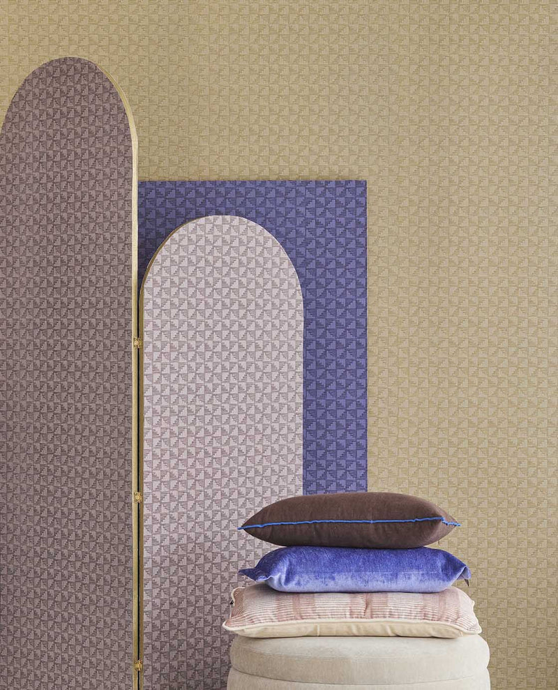 333655 Abstract Check Taupe Wallpaper by Eijffinger