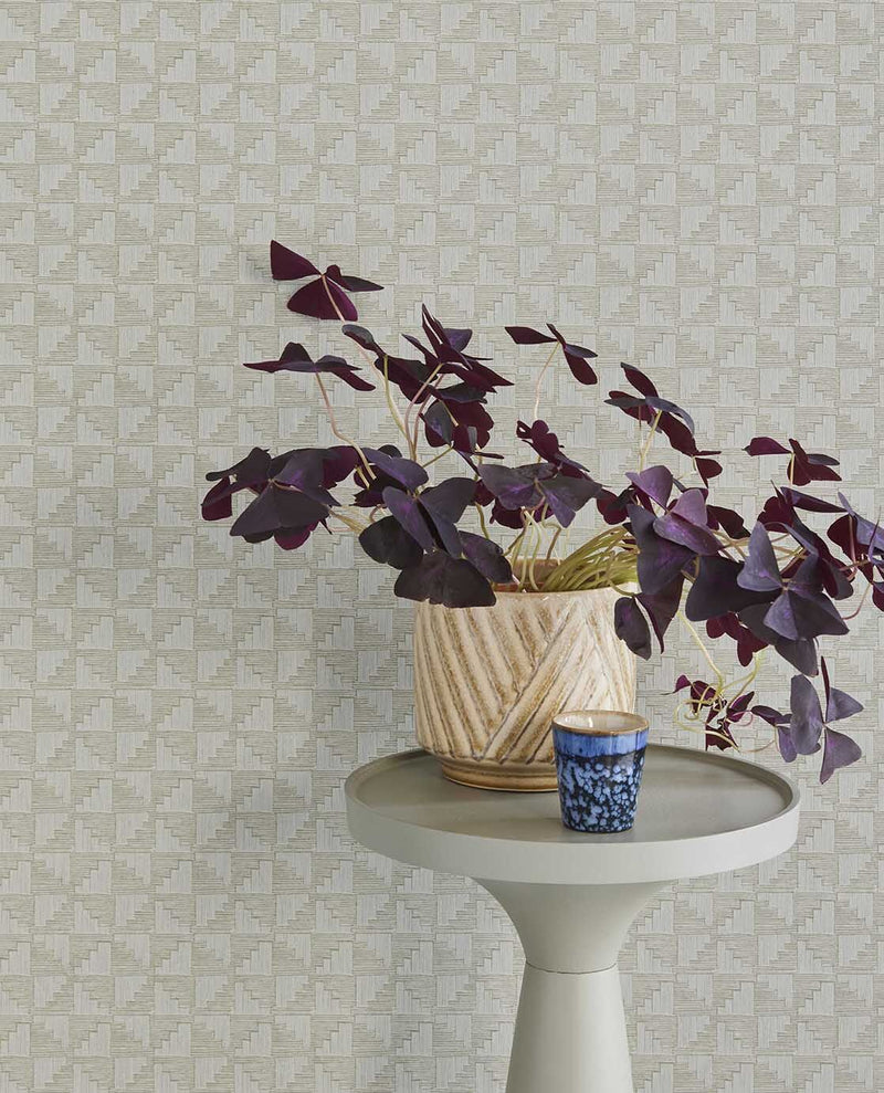 333654 Abstract Check Sage Wallpaper by Eijffinger
