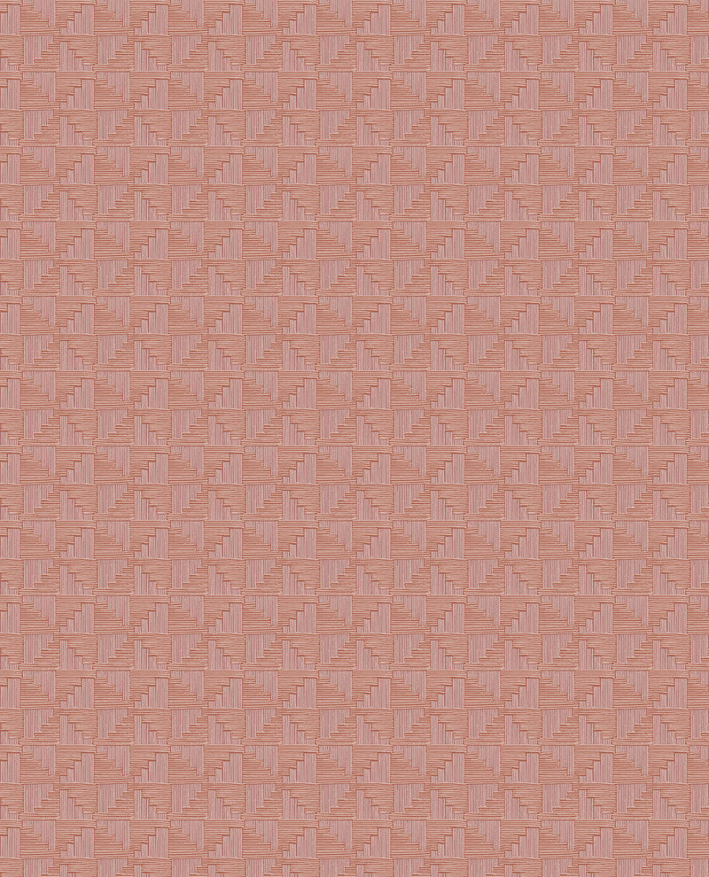 333657 Abstract Check Salmon Wallpaper by Eijffinger