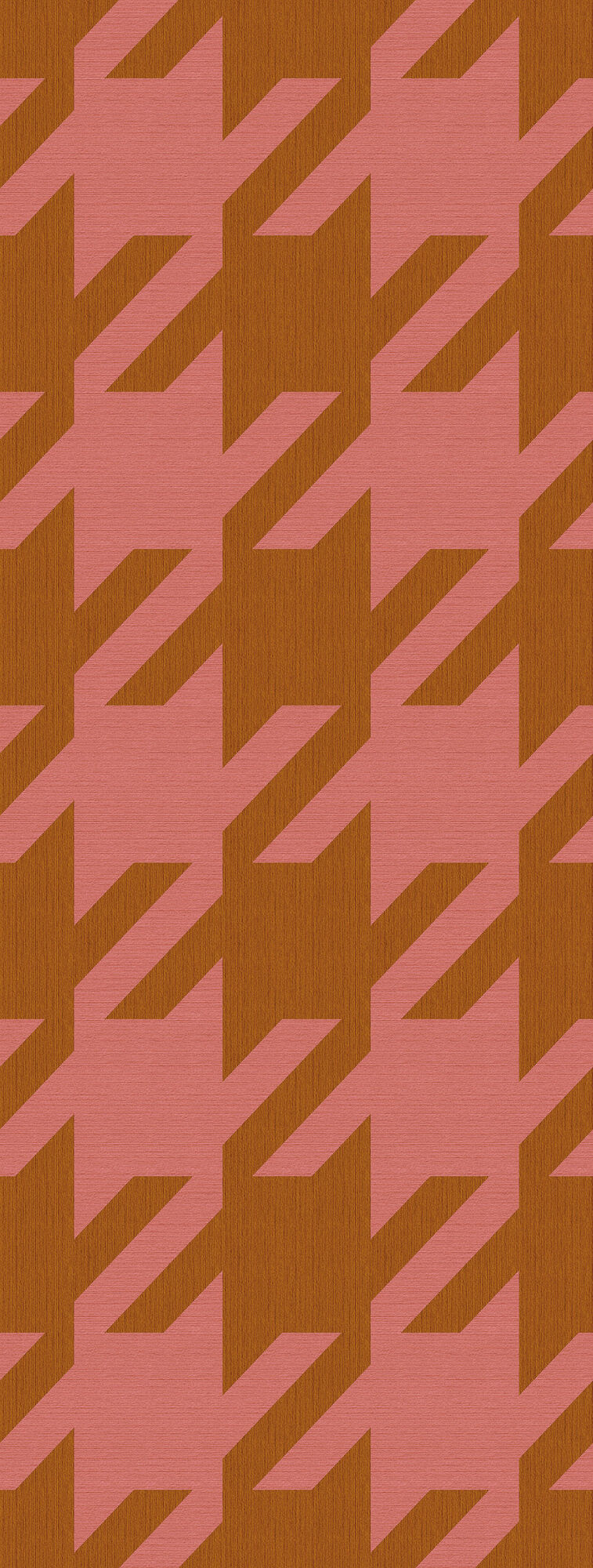 333673 Houndstooth Pink Camel Mural by Eijffinger