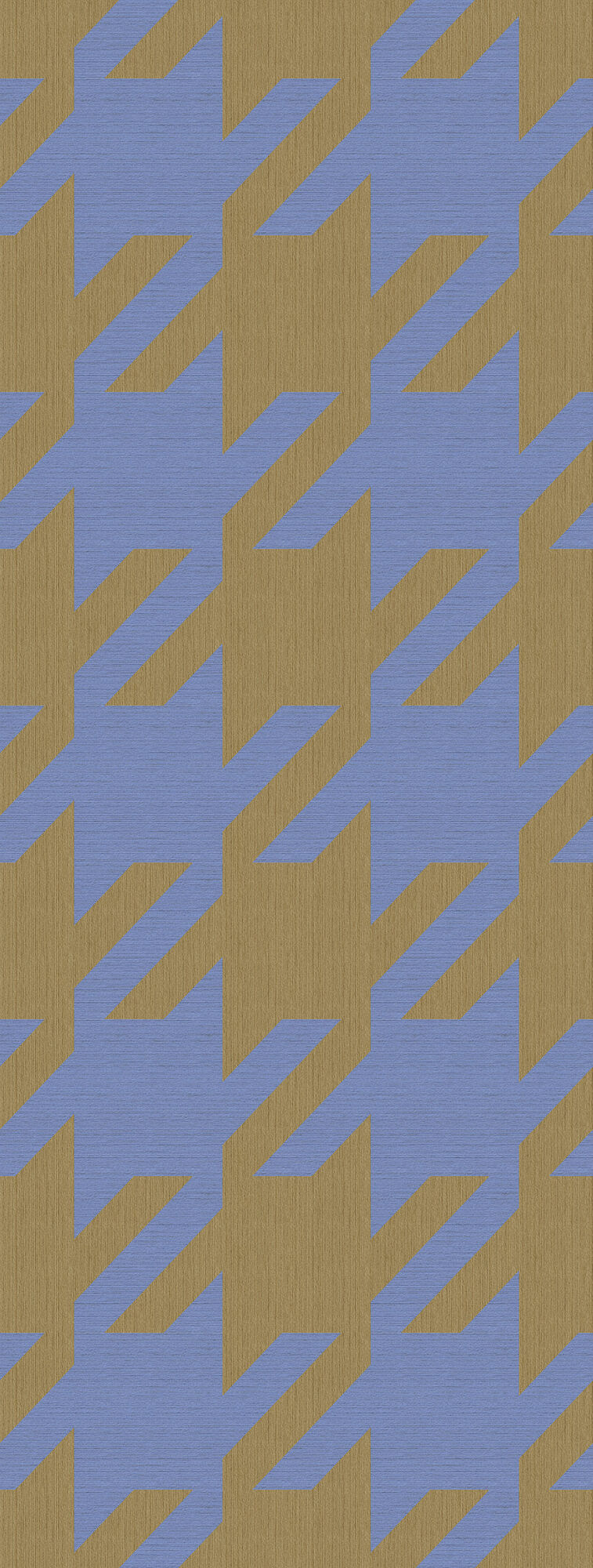 333675 Houndstooth Olive Cornflower Mural by Eijffinger