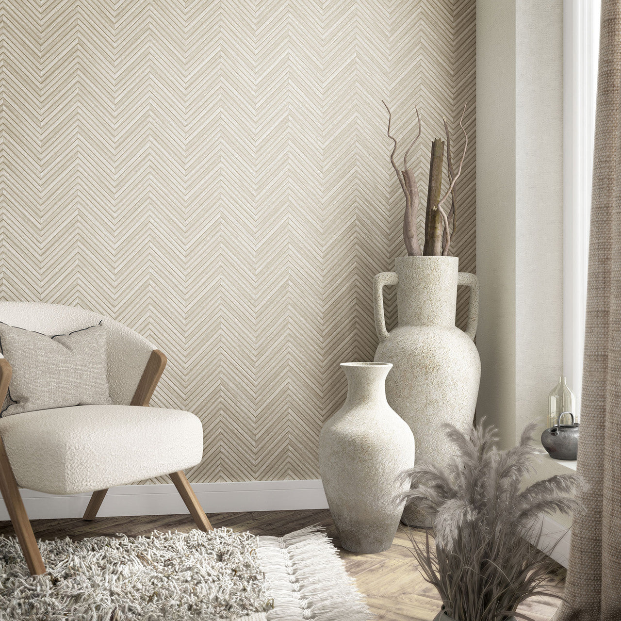 33373 The Woods and Wicker Beige Wallpaper By Galerie