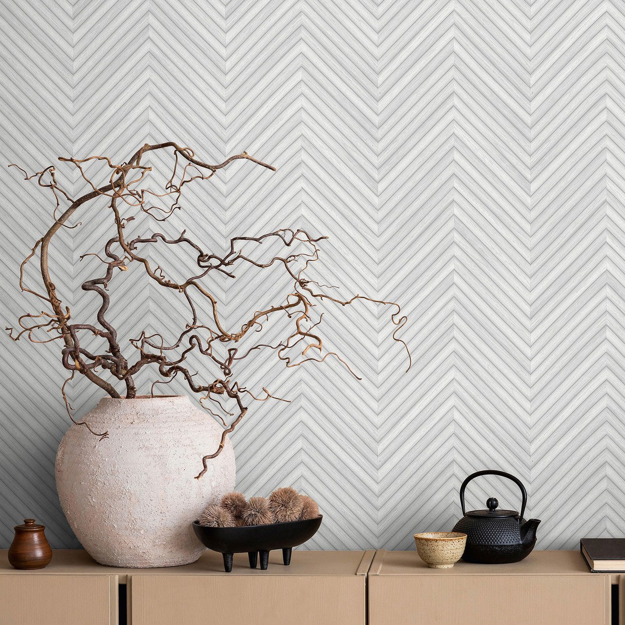 33375 The Woods and Wicker Silver Grey Wallpaper By Galerie