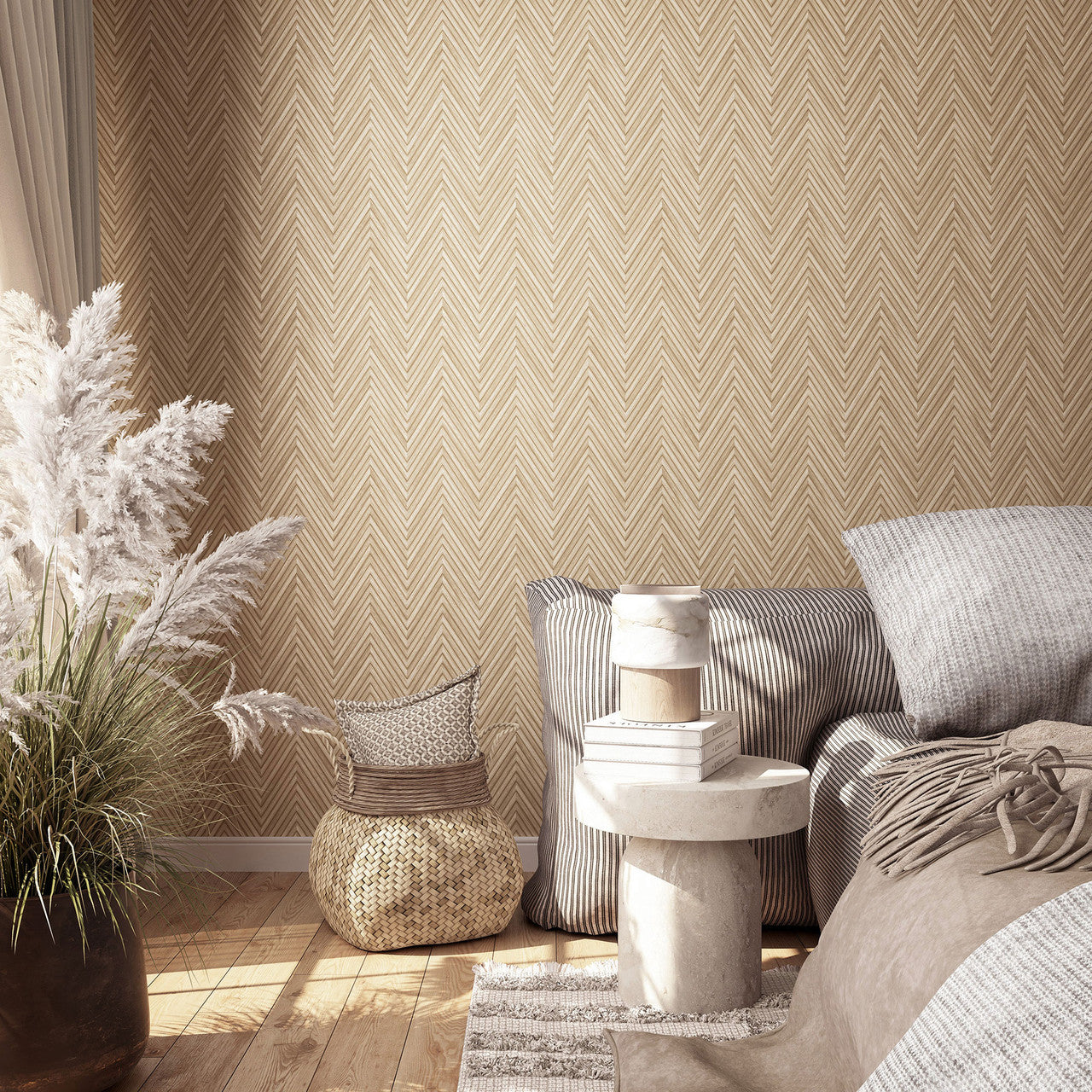 33376 The Woods and Wicker Beige Wallpaper By Galerie