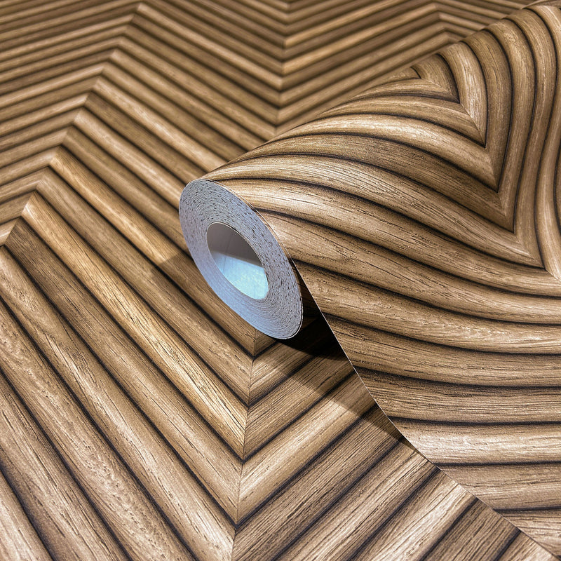 33377 The Woods and Wicker Bronze Brown Wallpaper By Galerie