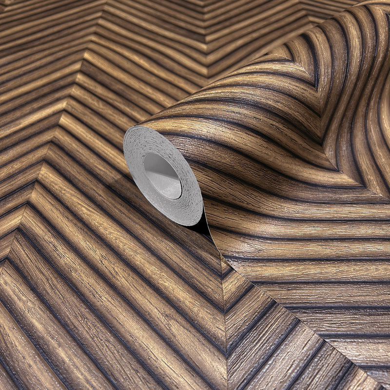 33378 The Woods and Wicker Bronze Brown Wallpaper By Galerie