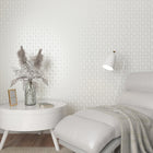 33651 Serene ZigZag White Wallpaper By Galerie